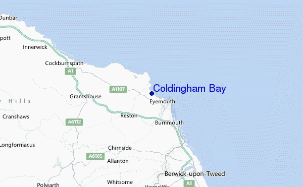 Coldingham Bay Location Map