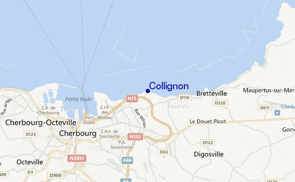 mapa de ubicación de Collignon