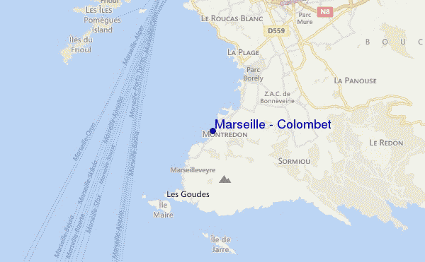 mapa de ubicación de Marseille - Colombet
