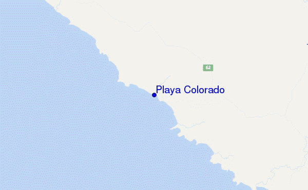 mapa de ubicación de Playa Colorado