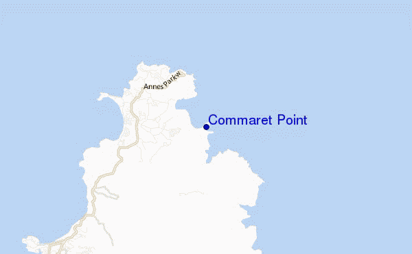 mapa de ubicación de Commaret Point