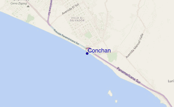 mapa de ubicación de Conchan