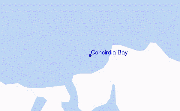 mapa de ubicación de Concirdia Bay