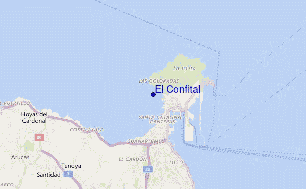 mapa de ubicación de El Confital