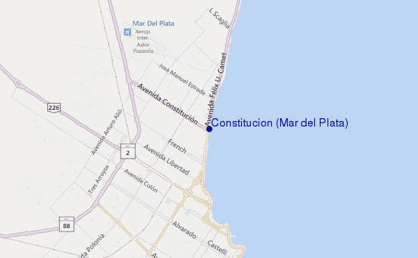 mapa de ubicación de Constitucion (Mar del Plata)