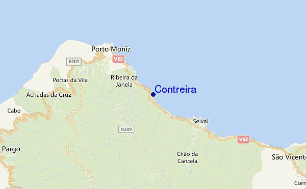 mapa de ubicación de Contreira