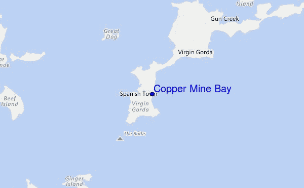 mapa de ubicación de Copper Mine Bay