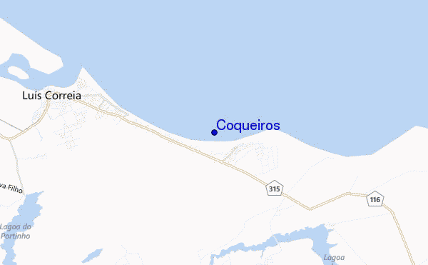 mapa de ubicación de Coqueiros
