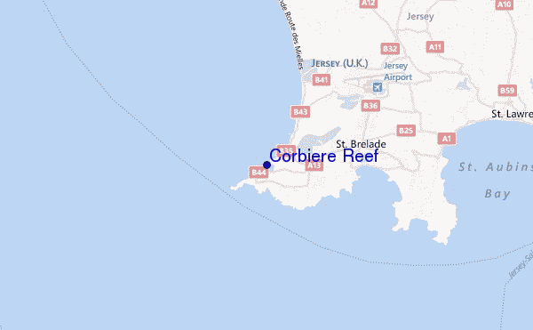 mapa de ubicación de Corbiere Reef