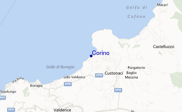 mapa de ubicación de Corino