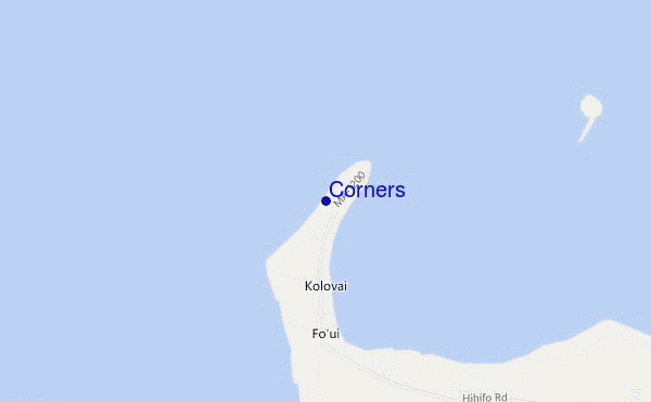 mapa de ubicación de Corners
