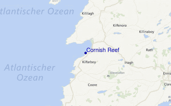 Cornish Reef Location Map