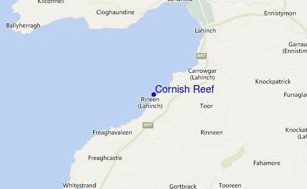 mapa de ubicación de Cornish Reef