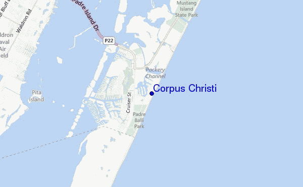mapa de ubicación de Corpus Christi