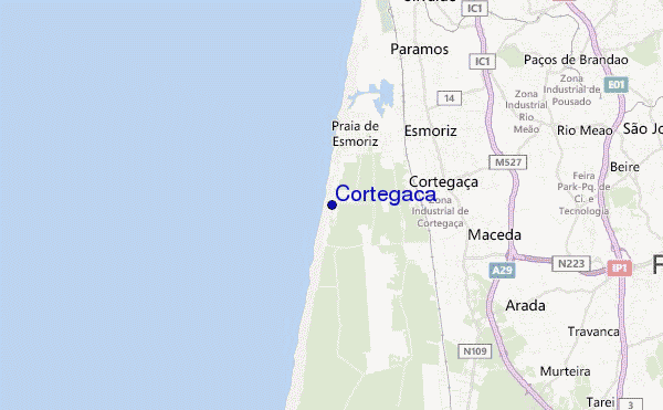 mapa de ubicación de Cortegaca
