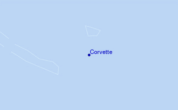 mapa de ubicación de Corvette