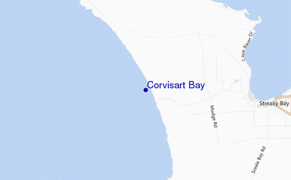 mapa de ubicación de Corvisart Bay