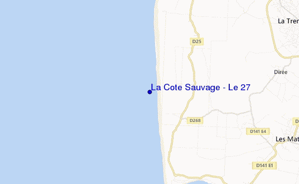 mapa de ubicación de La Cote Sauvage - Le 27
