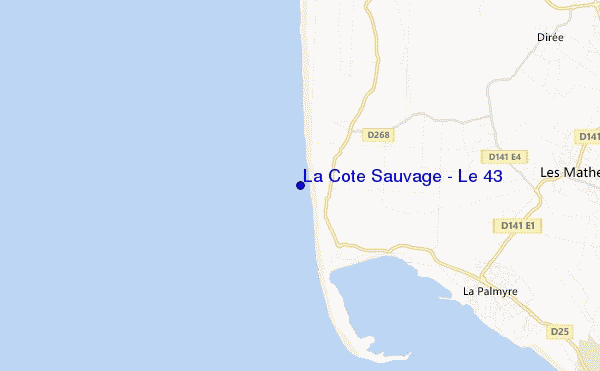 mapa de ubicación de La Cote Sauvage - Le 43