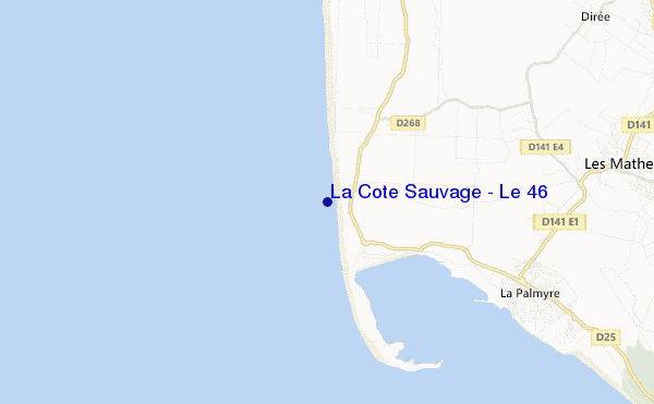 mapa de ubicación de La Cote Sauvage - Le 46