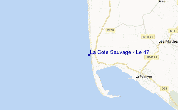 mapa de ubicación de La Cote Sauvage - Le 47