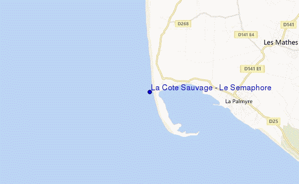 mapa de ubicación de La Cote Sauvage - Le Sémaphore
