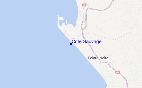 mapa de ubicación de Cote Sauvage