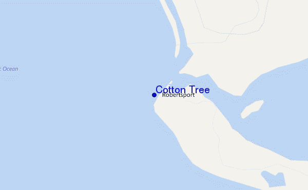 mapa de ubicación de Cotton Tree