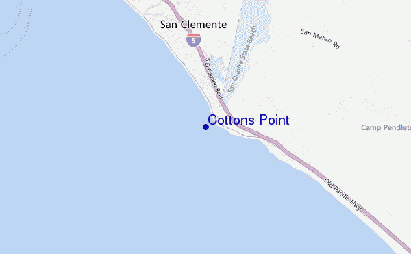 mapa de ubicación de Cottons Point