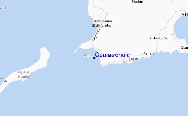 mapa de ubicación de Coumeenole