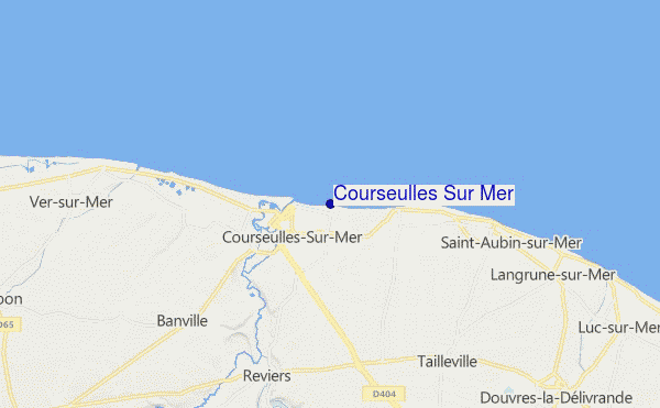mapa de ubicación de Courseulles Sur Mer