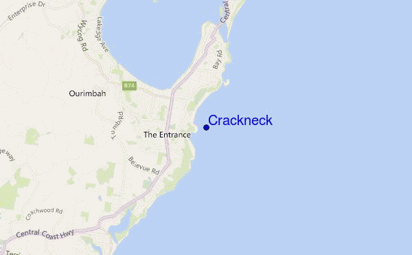mapa de ubicación de Crackneck