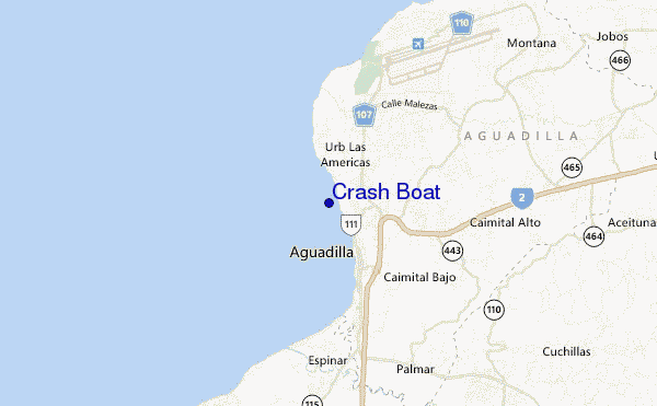 mapa de ubicación de Crash Boat