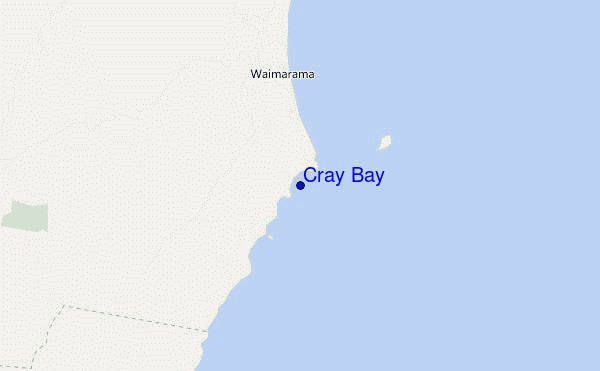 mapa de ubicación de Cray Bay