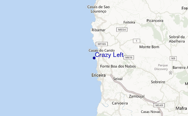 mapa de ubicación de Crazy Left