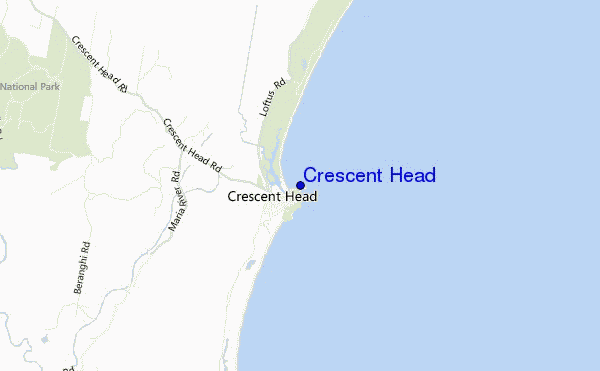 mapa de ubicación de Crescent Head
