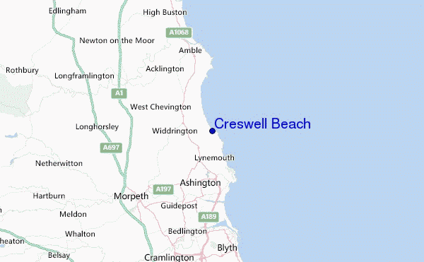 Creswell Beach Location Map