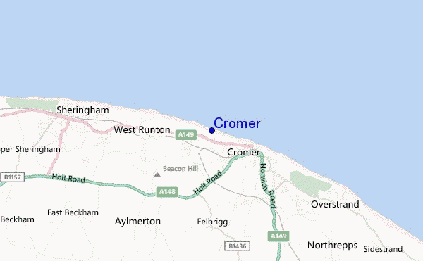 mapa de ubicación de Cromer