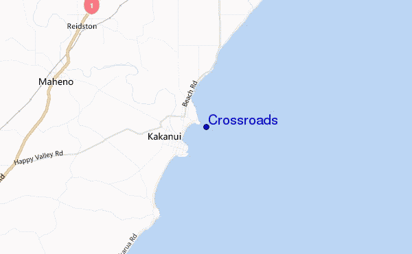 mapa de ubicación de Crossroads