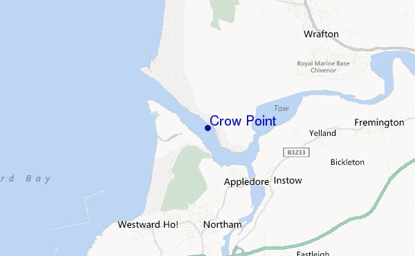 mapa de ubicación de Crow Point