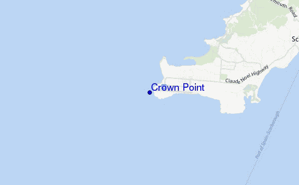 mapa de ubicación de Crown Point
