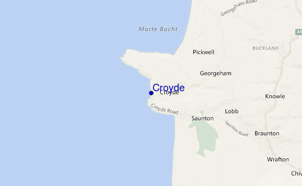 mapa de ubicación de Croyde