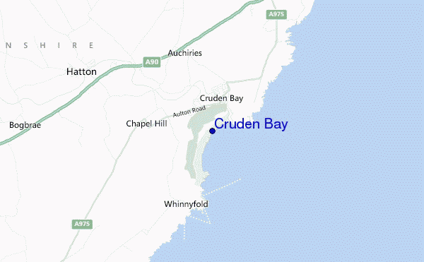 mapa de ubicación de Cruden Bay