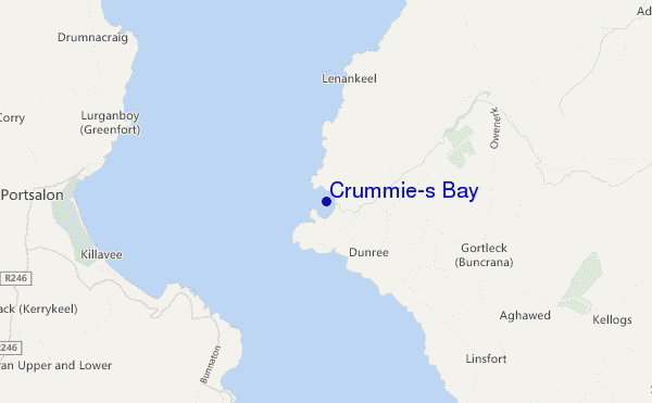 mapa de ubicación de Crummie's Bay