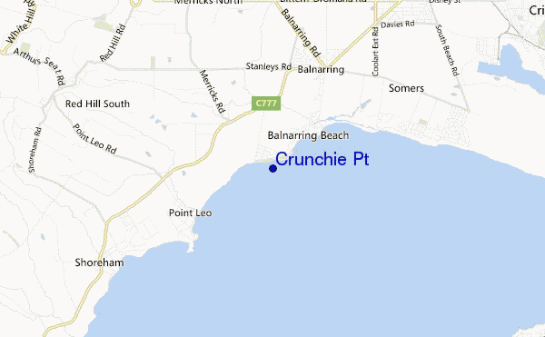 mapa de ubicación de Crunchie Pt