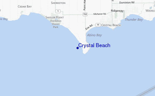 mapa de ubicación de Crystal Beach