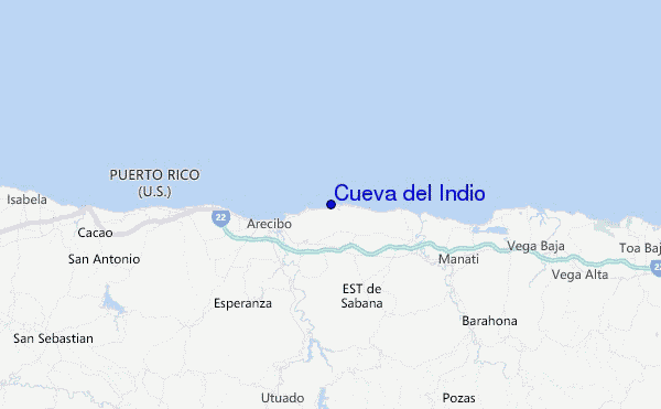 Cueva del Indio Location Map