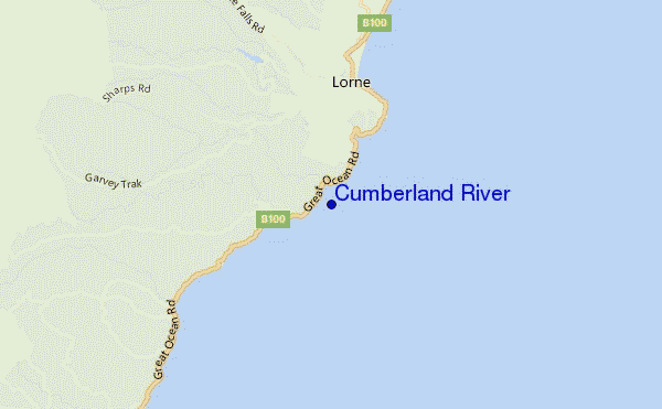 mapa de ubicación de Cumberland River