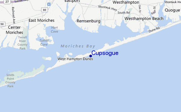 mapa de ubicación de Cupsogue