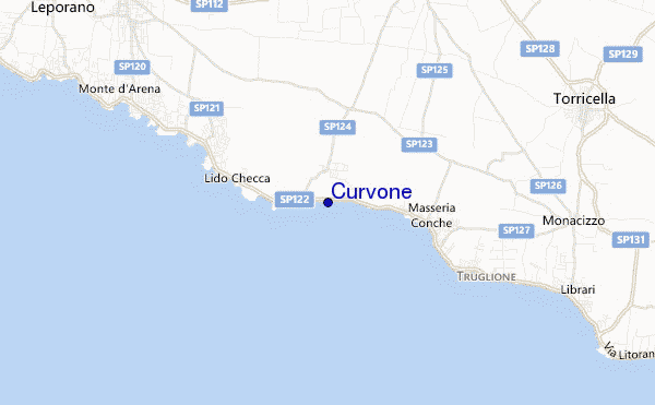mapa de ubicación de Curvone